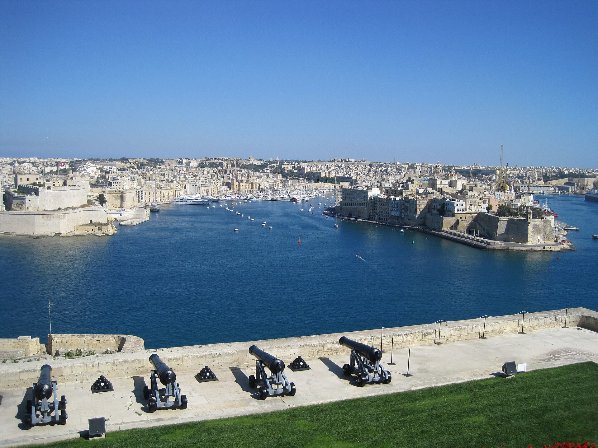Valletta's Grand Harbour, historic fortifications and waterfront