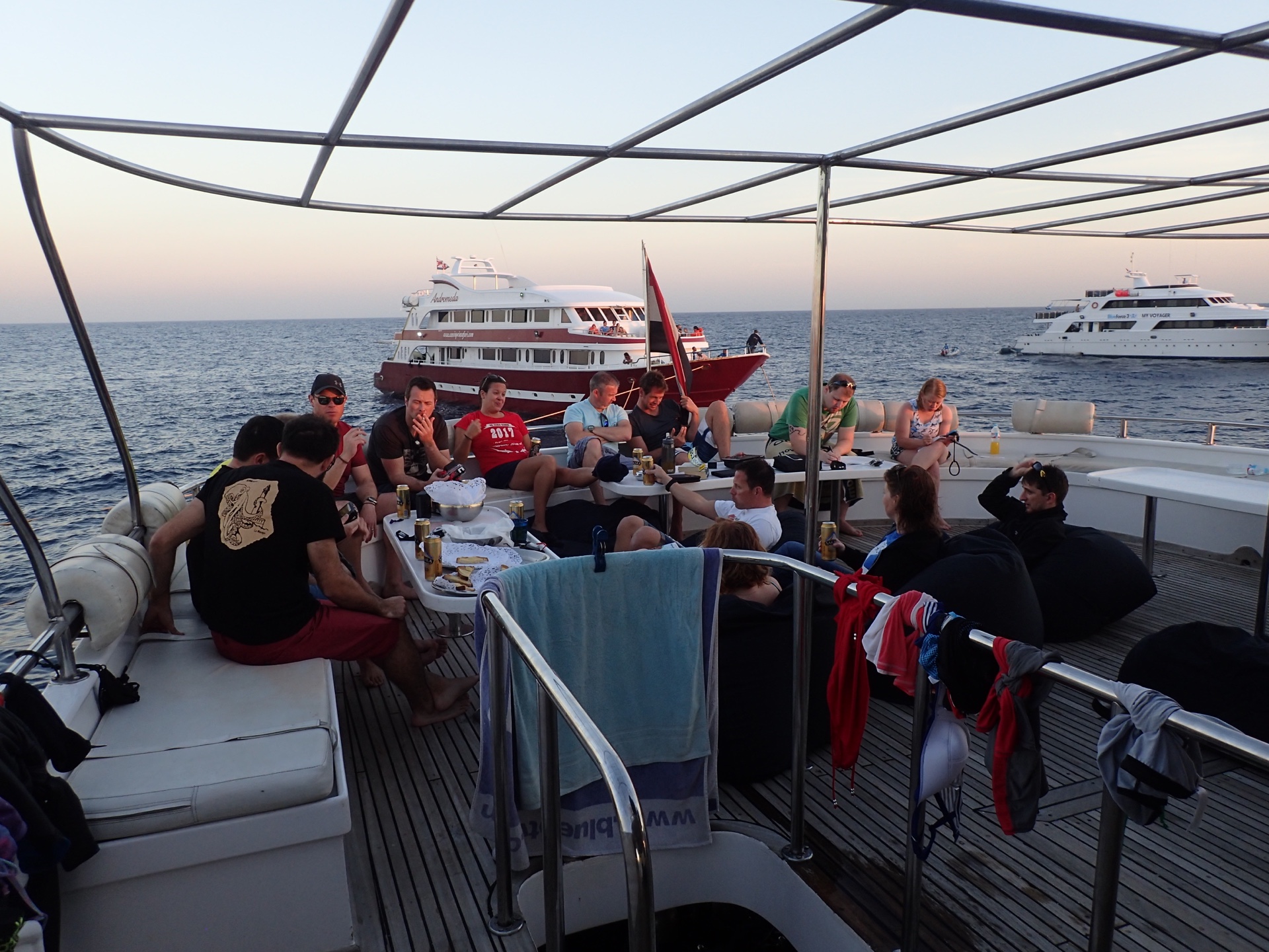 Life aboard at the end of the day, Red Sea, 2017